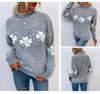 ZIMOXUAN Women's Snowflake Knit Sweater with Half Turtleneck for Autumn and Winter