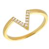 Gold Plated Ring 'Sissi' Golden White (triangle) - 8x8 Mm