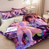 3pcs Anime Girl Printed Quilt Set- Includes 1 Quilt Cover and 2 Pillow Cover (without Filler)