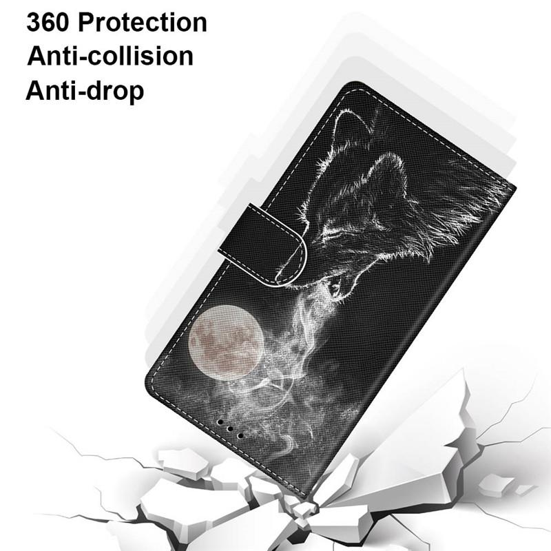 Лев, волк, красочные облака с рисунком из искусственной кожи + кошелек из ТПУ, противоударный чехол для телефона для IPhone Samsung Huawei Honor Xiaomi Redmi LG Nokia Sony