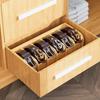 1Pcs Bamboo Belt Organizer-Wooden Closet Stowrage For Bedroom Closet Jewelry Display Multi-Functional Compartment Design Durable