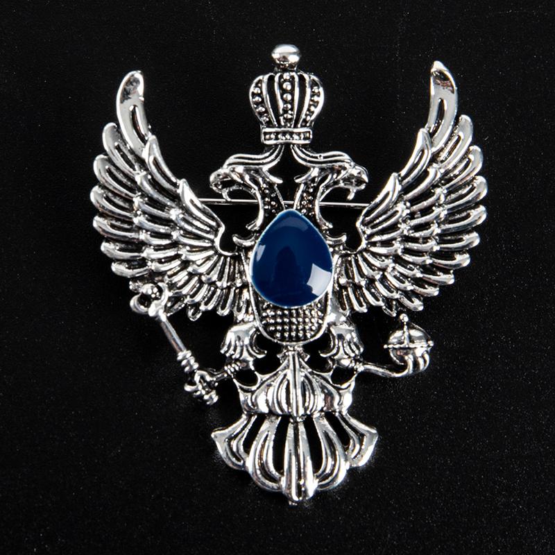 Retro Wing Metal Pin Vintage Eagle Badge Brooch Crown Lapel Pin Men Accessory