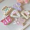 Sweet Bow Flower Hair Claw Women Girl Hair Accessories Bowknot Ribbon Y2k Shark Clip Hair Crab Clip