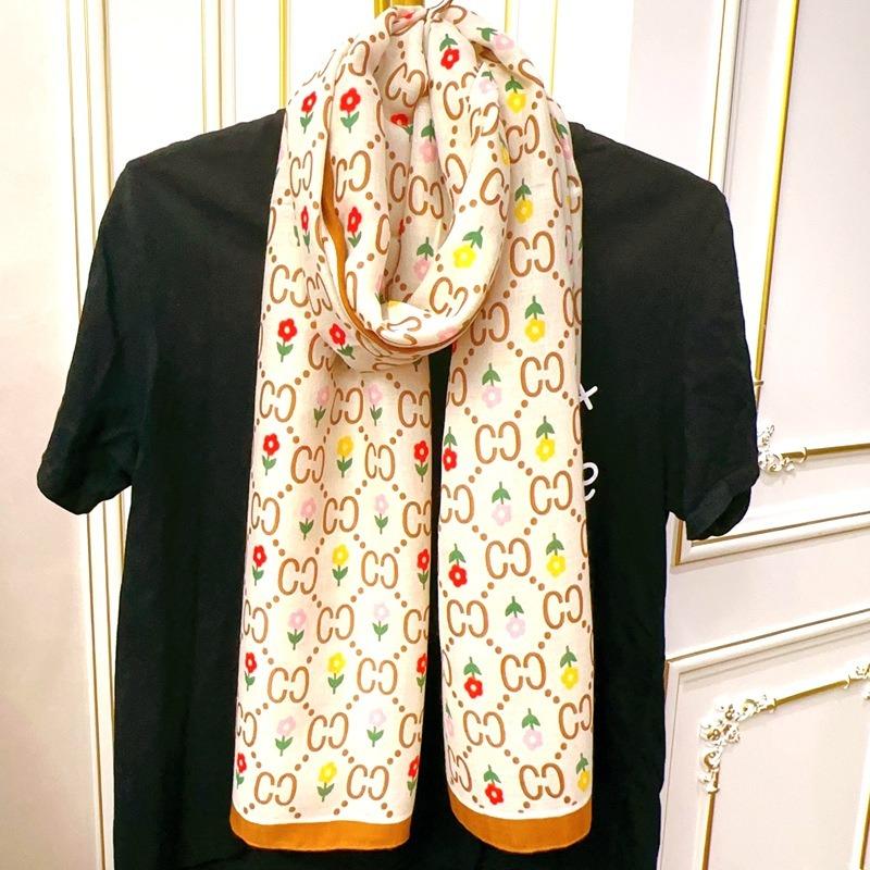 New Fashion Letter Polka Dot Printed Cotton and Linen Scarf Classic Autumn and Winter Warm Scarf Sunscreen Shawl