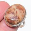 Натуральный астероидный яшма драгоценный камень ювелирное кольцо из стерлингового серебра 925 пробы размер 8.5 I0P19