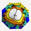 1pc Garfield Melted Face Sticker Umbrella with Plastic Handle,Suitable for All Seasons Home Travel Outdoor UmbrellaFP074