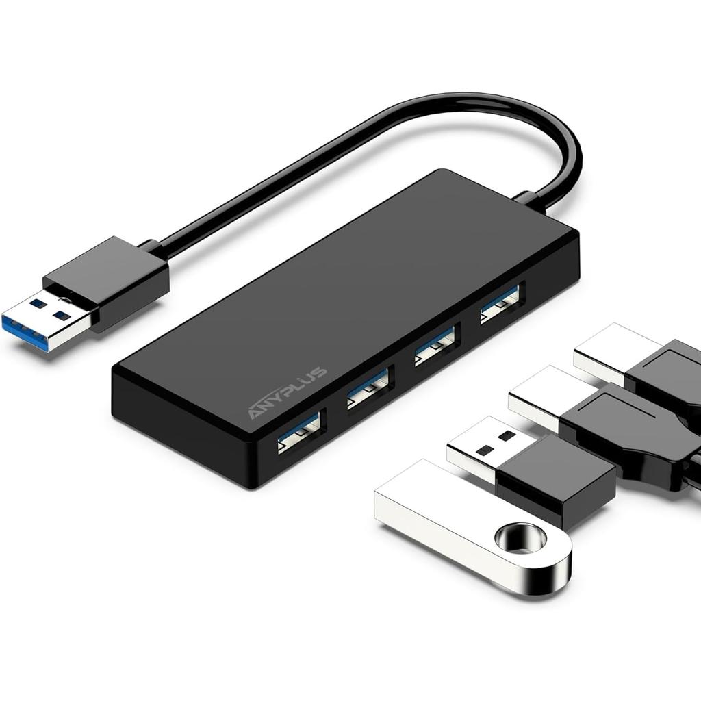 ANYPLUS USB-концентратор USB USB A 5 Гбит/с шина удаленной работы 3.0, 4-портовый концентратор, филиал, высокоскоростная передача данных, питание, легкий, компактный, MacBook/iMac/Surface Pro,
