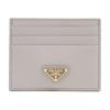 Эмалированный Треугольник Металлический Логотип Шесть Слотов Повседневная Мода Кожаный Держатель для Карт Женский Держатель для Карт Серый 1MC025_2CNP_F073X