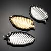 Sauce Dish Nordic Style Non-slip Stainless Steel Leaf Shape Dipping Tray Restaurant Supplies