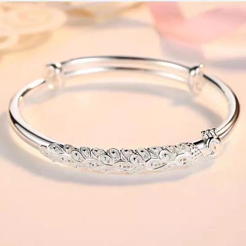 Charm 925 Sterling Silver Luxury Bead Bracelet Bracelet Cute Feminine Fashion Party Wedding Jewelry With Adjustable