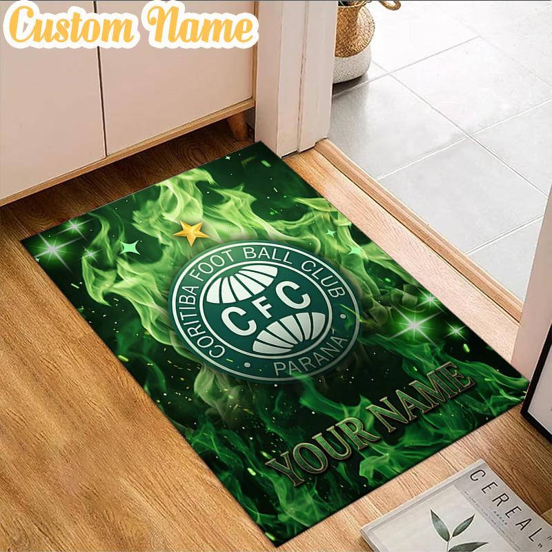 Custom Name Coritiba Football Club Emblem Rug, Office Rug, Chair Rug, Carpet for Living Rooms, Doormat Game Rug Home Decor Christmas Gifts