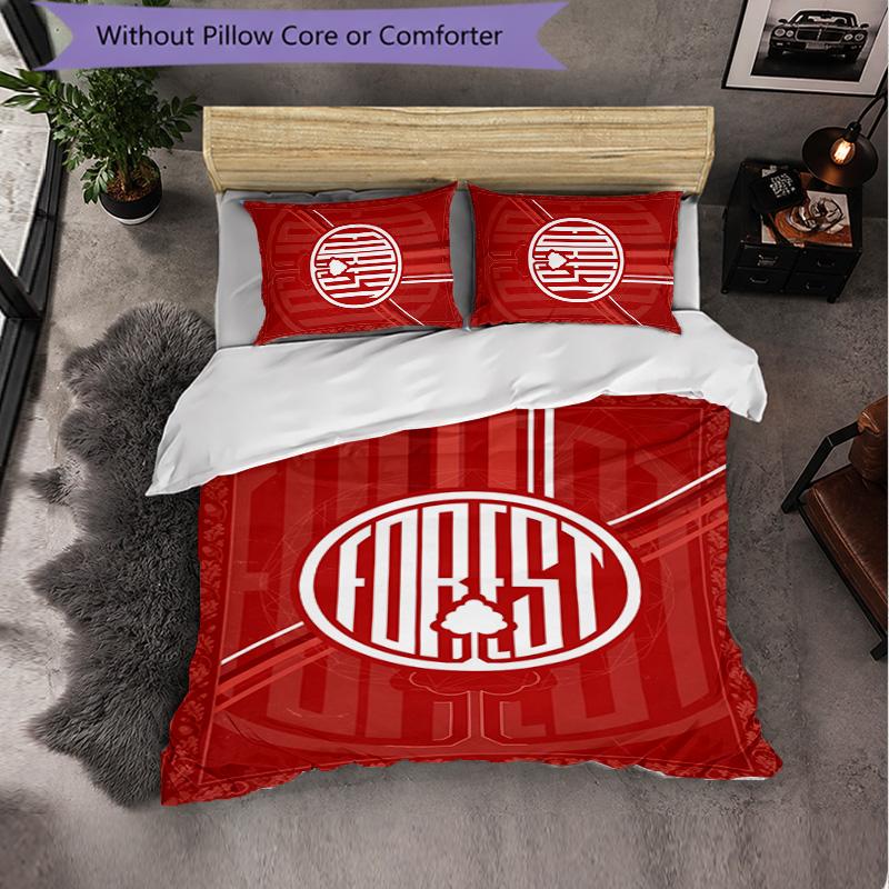 Nottingham Forest Themed Bedding 3Pcs Duvet Cover Set Decorative Bed Linen For Teen Room Home Decoration