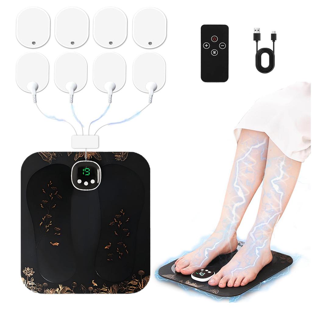 Новинка сентября EMS коврик для ног для ухода за подошвами Режимы 19 Регулируемый Из него изготовлен, он оснащен пультом дистанционного управления для подошвы и складной, идеально подходит для верхней и Ит