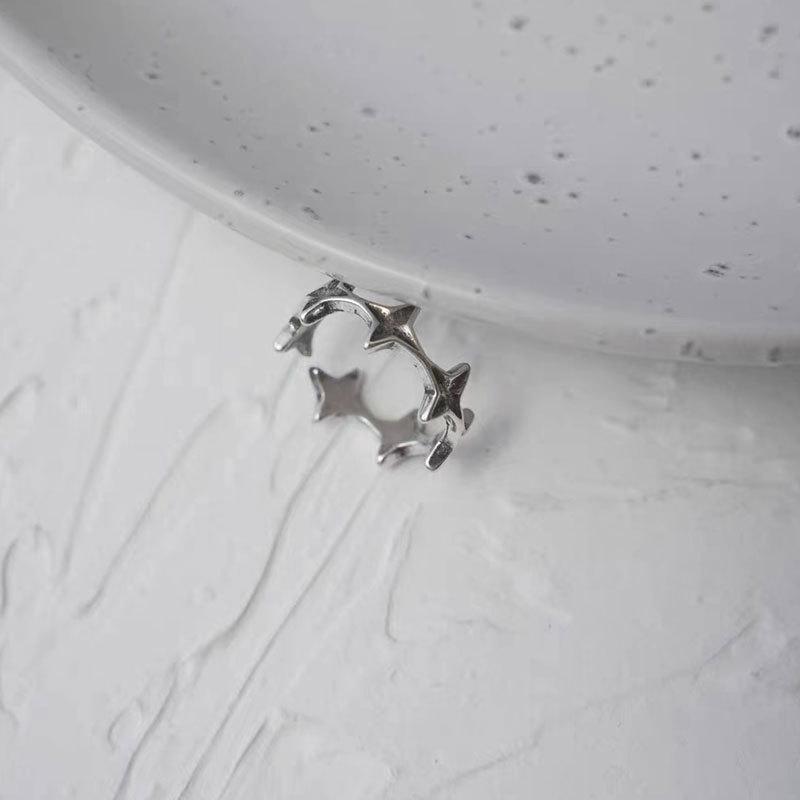 Tide Little White Кольцо-открывашка из стерлингового серебра 925 пробы "Звездопад" - Для женщин, крутое, модное и уникального стиля.