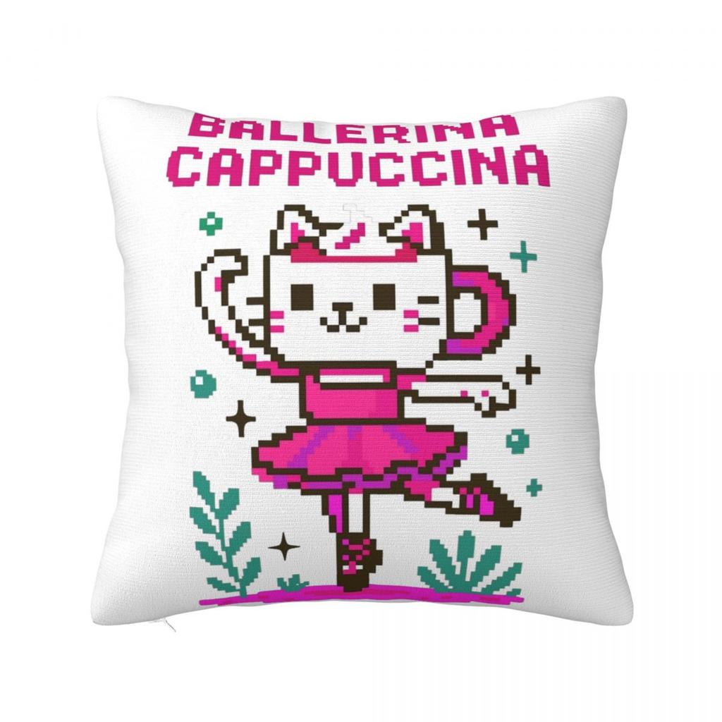 Мем про отмирание мозга Итальянский Отмирание мозга Тунг Тунг Тунг Саху Наволочка Подушка Полиэстер Наволочка Морден Для дивана Автомобиля Домашний декор