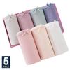 5Pcs Cotton Panties Breathable Women Underwear Briefs Solid Pantys Ladies Underpants