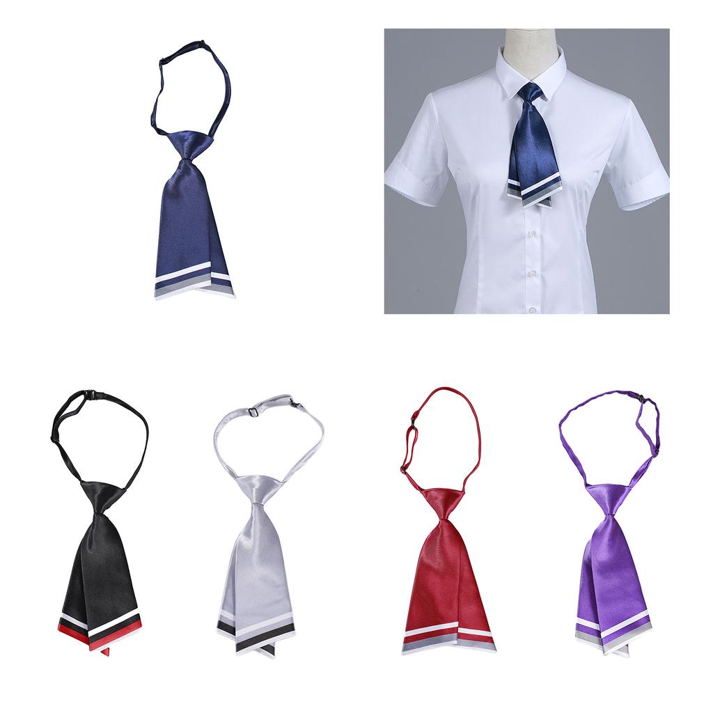 Shirt Tie Female Ins Harajuku Style Narrow Tie Double Layer Student Preppy Style Disco Jumping Cool Small Necktie Tie