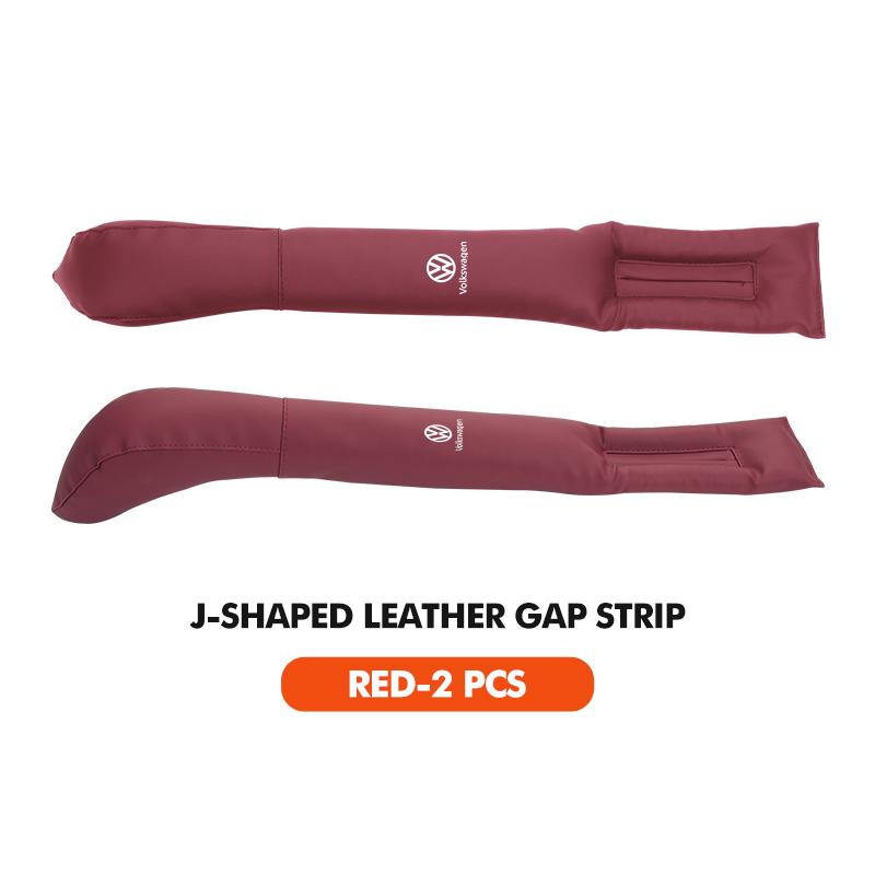 J-shaped Leather Car Seat Gap Filler Anti-drop Seat Seam Strip For Volkswagen VW Polo Jetta Sagitar Magotan Passat B5 B6 B7 CC ze8