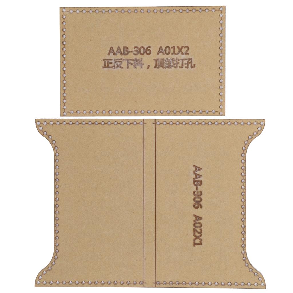 2Pcs Acrylic Template Card Bag DIY Leather Pattern Wallet Mold Craft Tools Accessories