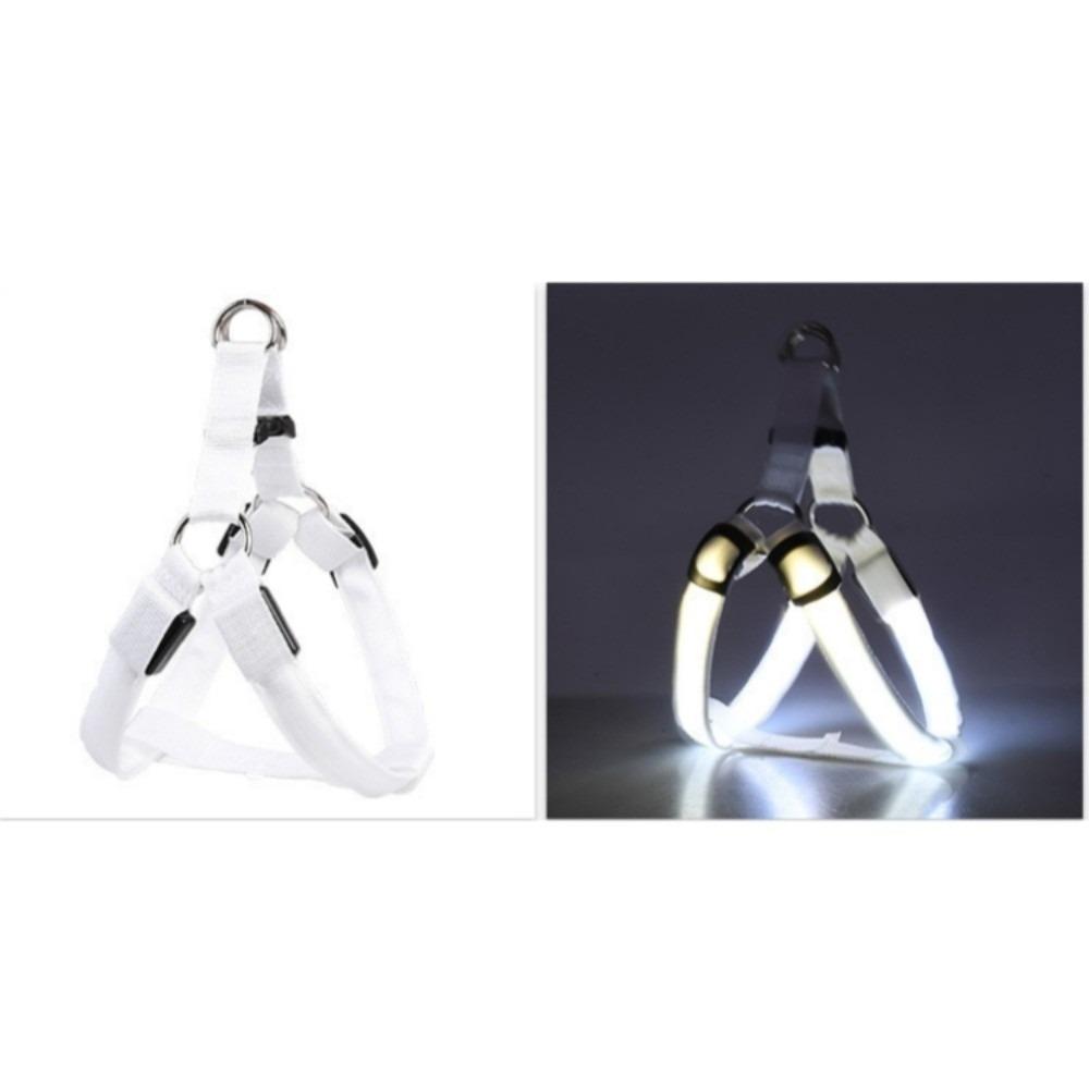 Durable Light Up LED Dog Harness Adjustable Rechargeable Luminous Pet Chest Strap Soft Flashing Dog Glowing Vest Pet Safety