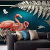 Креативные обои с тропическими листьями растений Фламинго Фреска Ресторан Отель Гостиная Фон Настенная роспись