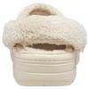Crocs Baya Lined Fuzz Strap Clogs EVA Comfortable Everyday Sandals Unisex White Plush Part Non-Removable