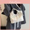 Ribbon Bow Solid Color Bucket Handbag Single Shoulder Crossbody Bag Women Gift