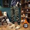 Men's Overalls, Fleece and Thicker Men's Trousers, High Street Sports Casual Pants, Trendy Pants, Men's High-end Men's Clothing