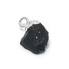 Natural Black Tourmaline Rough 925 Sterling Silver Jewelry Pendant 0.59" T3j22