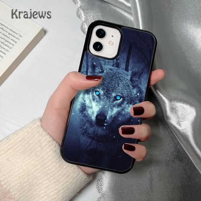 Krajews Animal The Wolf Howl soft Phone Case Cover For iPhone 17 Air 16 15 14 plus 12 13 pro max coque Fundas