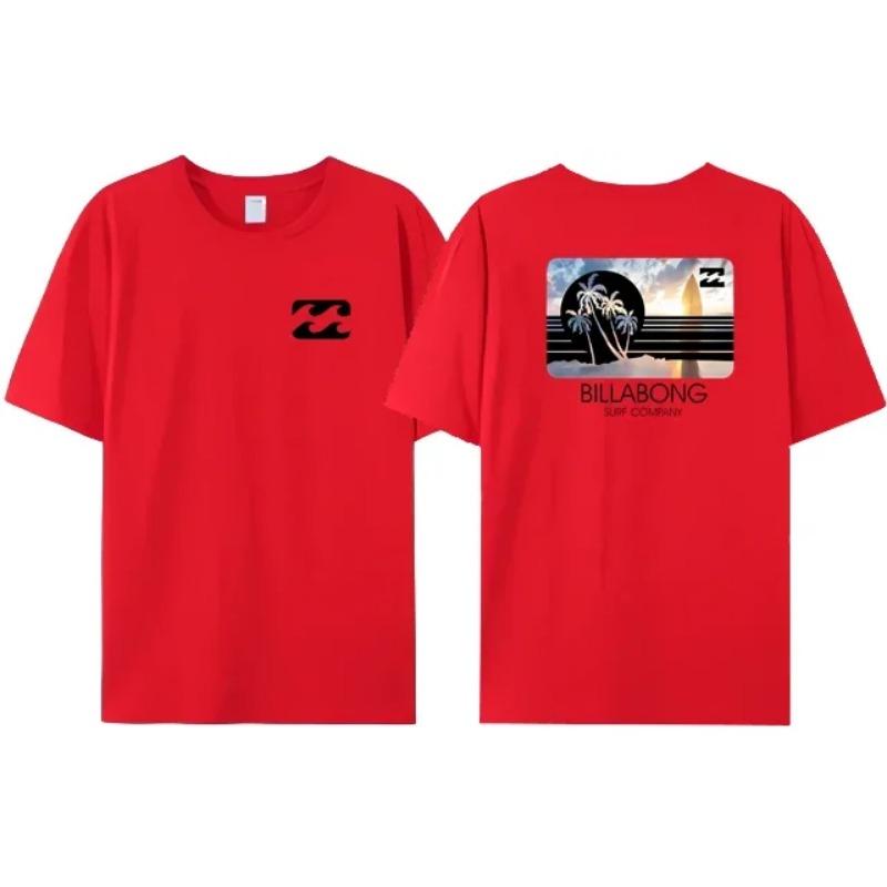 Men's Summer T-shirt 100% Pure Cotton Double-sided Printed High-quality Casual T-shirt