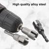Power Wing Nut Driver Bit Set Simple Installation Efficient Hex Shank Slot Wing Nut Drill Bit Socket Wrenches Tools