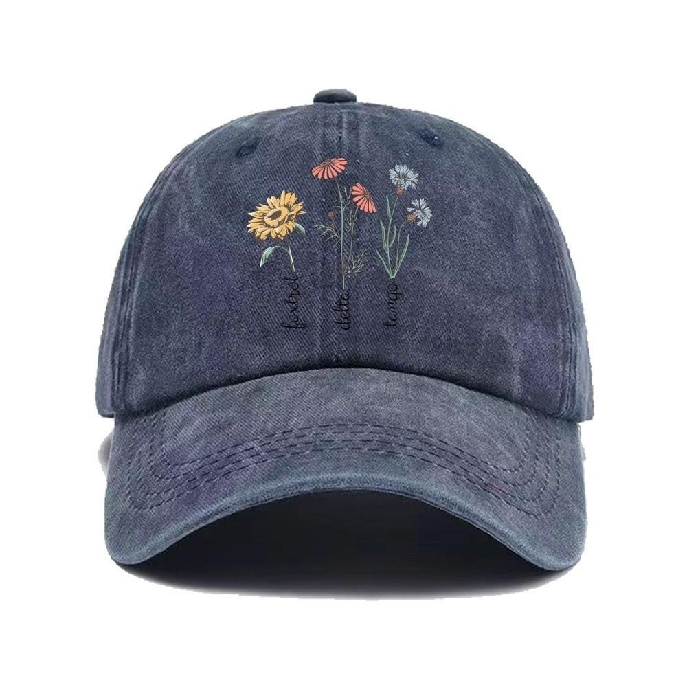 Vintage Printed Baseball Cap Casual Snapback Cap Retro Dad Sun Hat  Hiking
