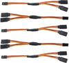 Set of 10 Servo Extension Y Cables 1-to-2 | 300mm, 3-Pin JR Male To Futaba Female | Compatible with RC Drones, Helicopters, Cars