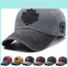 New Trend Adjustable Cotton Baseball Hat With Maple Leaf Decoration Design For All Seasons