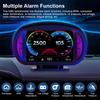 P2 Автомобильный цифровой спидометр Obd2 Gps HUD-дисплей Автоматический дисплей Сигнализация Температура воды и масла Давление турбины Бортовой компьютер