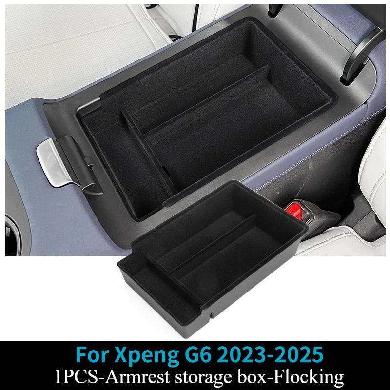 For Xpeng G6 2023-2025 Door Side Storage Box TPE Front Rear Door Handle Organizer Tidying Cup Holder Storage Box Car Accessories