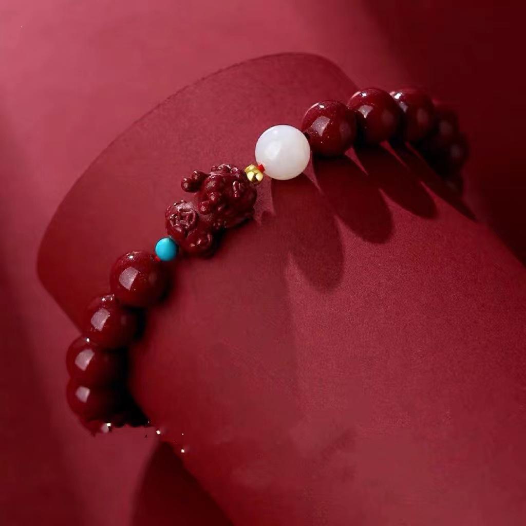 New Cinnabar Bracelet for Women, Zodiac Emperor Cinnabar Bracelet, Valentine's Day Gift, Pixiu Bracelet for Girlfriend