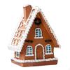 Рождественский миниатюрный домик-статуэтка с подсветкой, настольный орнамент для гостиной