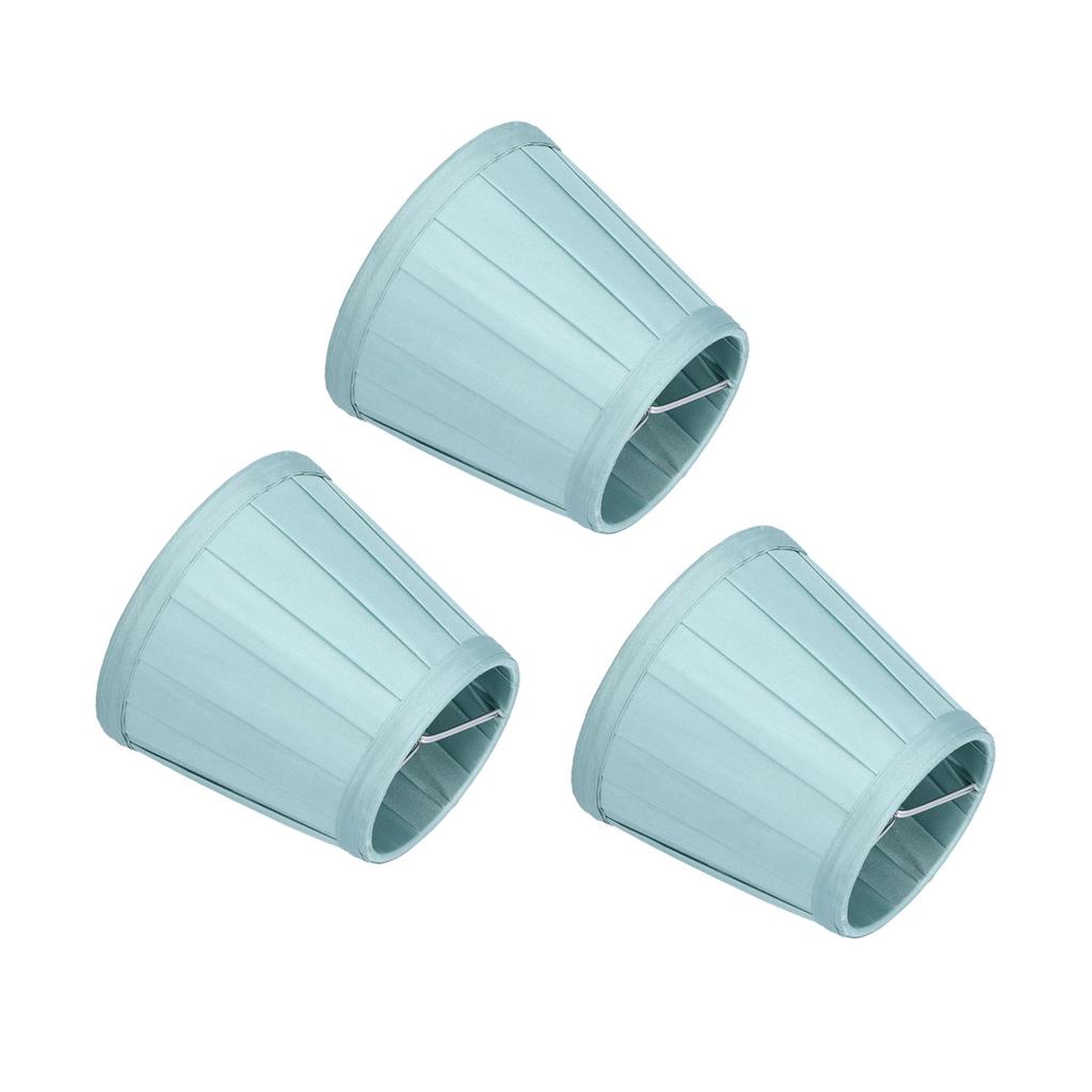 3PCS Cloth Lampshade E14 Clip On Fabric Lamp Cover for Chandelier Wall Lamp Office Home Decor