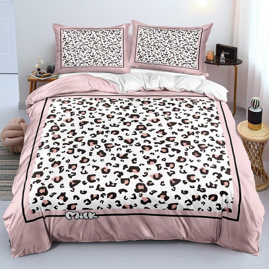 A Canvas of Spots for the Creative Soul - Artistic Leopard Print Bedding Set,Duvet Cover&Pillowcases,A Gift of Aesthetic Vision