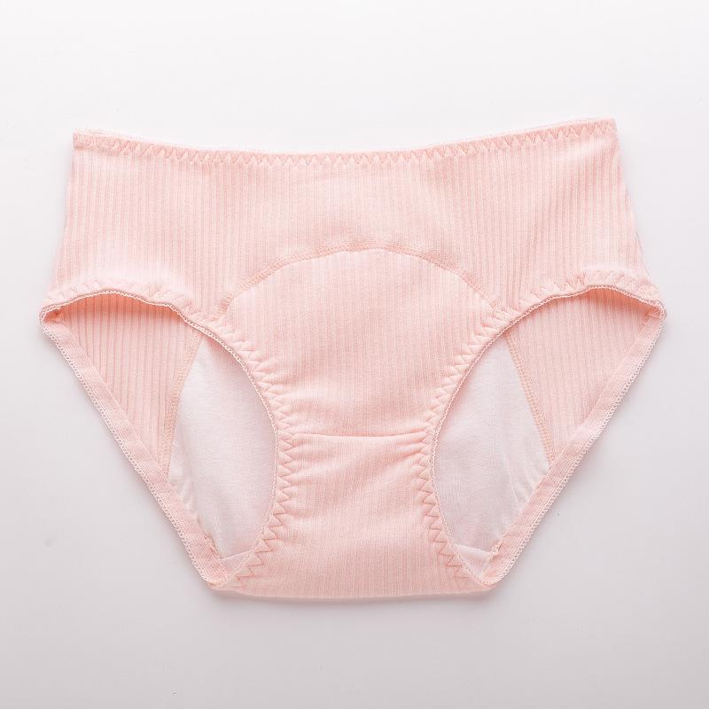 Женское дышащее физиологическое нижнее белье из чистого хлопка со средней талией, женское хлопковое менструальное нижнее белье, трусики