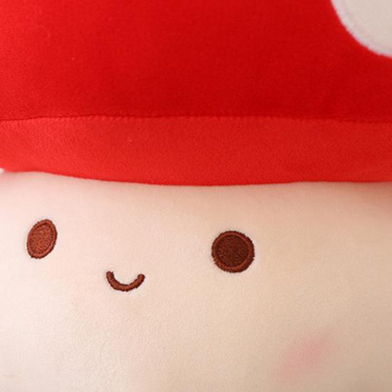 Плюшевая игрушка Хорошая устойчивость Полное наполнение Мягкая текстура Пушистая гладкая на ощупь Украшение без деформации Симпатичная подушка с начинкой из грибов Домашний аксессуар