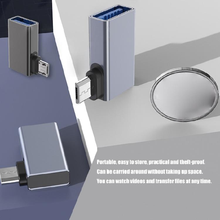 Компактные Угловые USB A на MicroUSB OTG Конвертеры Прямая Зарядка и Управление Периферией на Смартфонах Планшетах