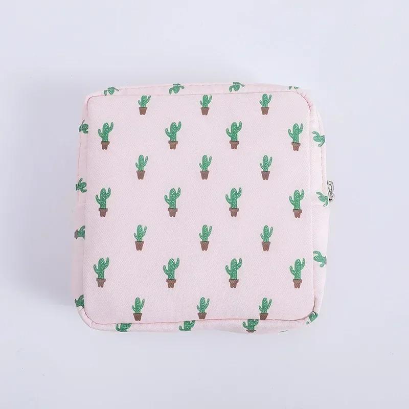 Женщины Девочки Kawaii Салфетка Гигиенические прокладки Сумка-органайзер Косметичка Сумки для тампонов Милые дорожные гаджеты Сумка для хранения помады