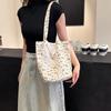 Fashion Underarm Bag Women's 2025 New Fashion Pastoral Floral Small Fresh Canvas Bag Large Capacity Shoulder Bag