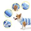 Blue Striped Pet Surgery Clothes Snap Buttons Small Dog Post-op Wear  Pet Injury Care