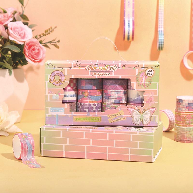 Artistic Unicorn & Animal Sticker Gift Box: 20 Rolls for DIY Kids' Handbooks