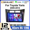 2 Din Android 12 автомобильный радиоприемник для Yaris 2005 - 2012 Мультимедийный видеоплеер Навигация GPS 4G Carplay Стерео QLED DVD RDS Головное устройство