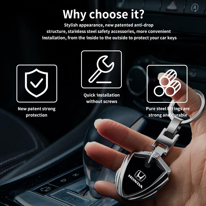 3D Metal Car Keychain Key Chain Ring Key Holder Styling Car Accessories For Honda Fit Mugen Insight Type S R VTEC DOHC Modulo Vezel Legend RR